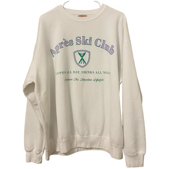 Show Me Your Mumu Stanley Sweatshirt Medium Apres Ski Club Oversized Crewneck - Picture 4 of 14